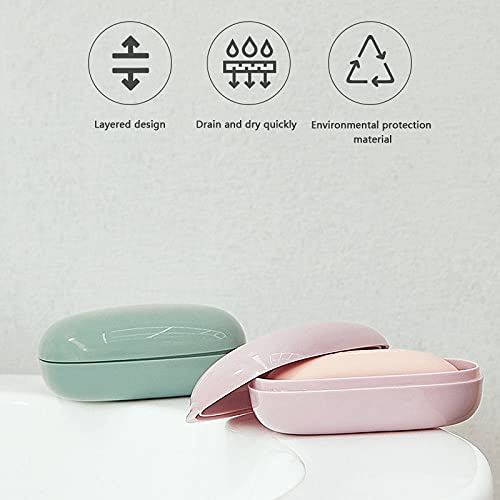 Amazon｜Ladruph 石鹸ケース ふた付き 水が流れる 石鹸入れ 石けん箱